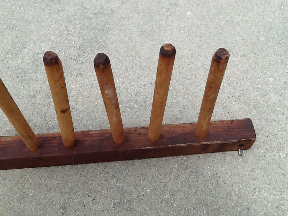 Primitive Antique 12-Peg Wooden Candle Making-Hanger Drying Rack