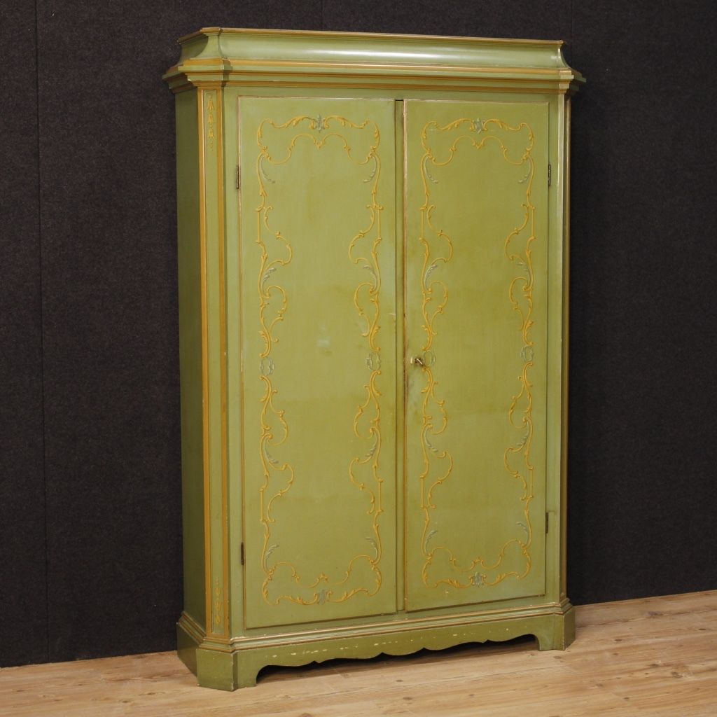 Closet venetian furniture lacquered cabinet antique style wood antiques vintage