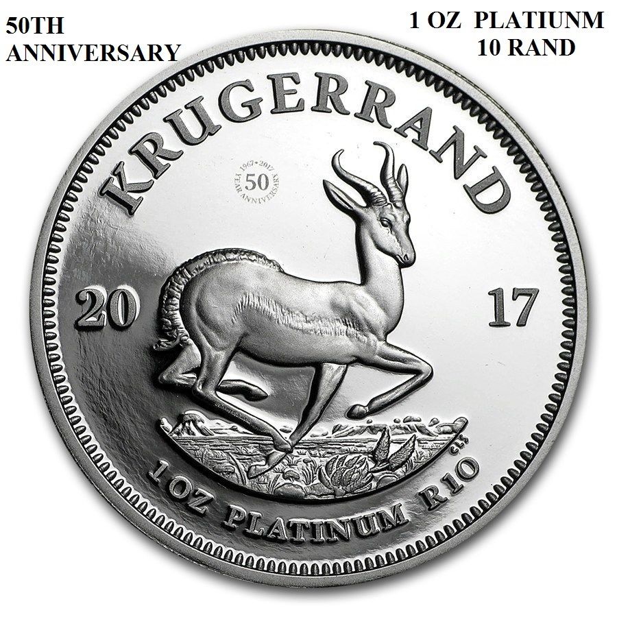 50th Anniversary 2017 SA NGC PF70UC 1 Oz PLATINUM Krugerrand Pt10R 1st Release @