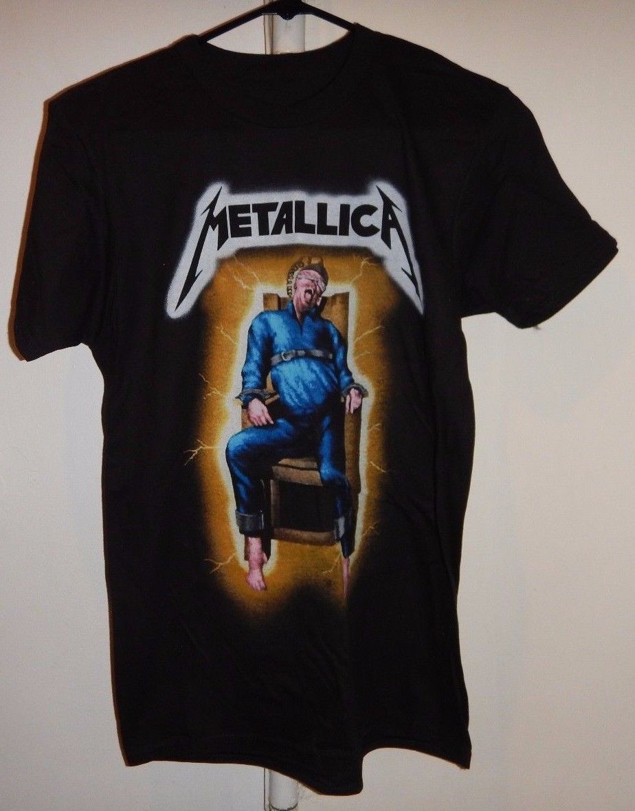 NEW METALLICA RIDE THE LIGHTNING 1985 CONCERT TOUR T-SHIRT S BLACK METAL LARS