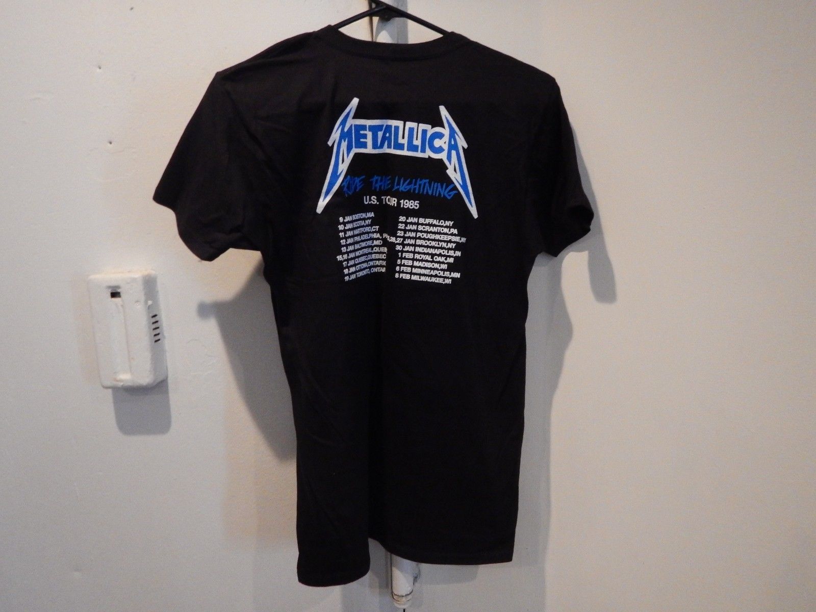 NEW METALLICA RIDE THE LIGHTNING 1985 CONCERT TOUR T-SHIRT S BLACK METAL LARS