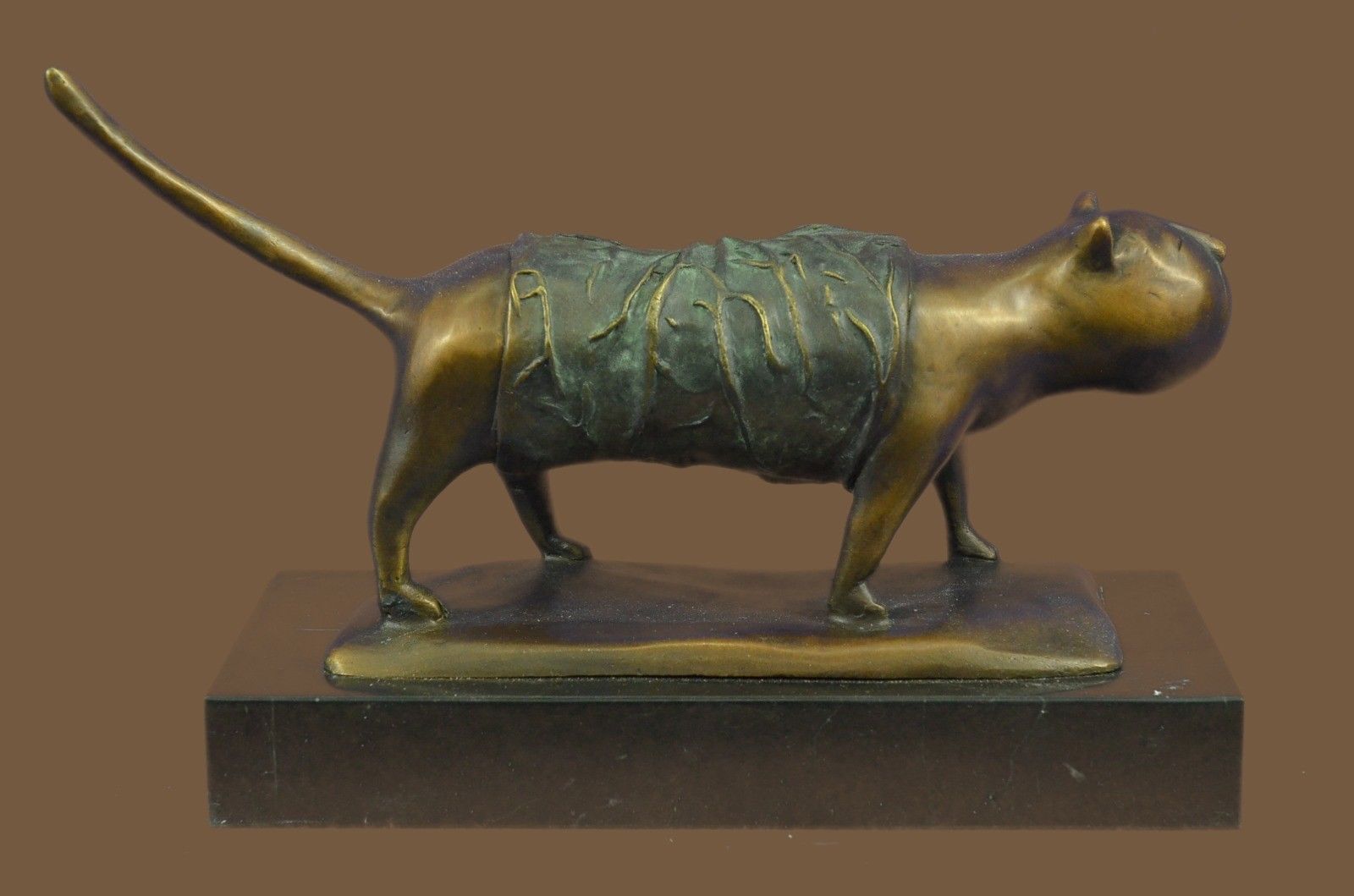 Bronze Sculpture Statue Signed Fernando Botero Fat Cat Abstract Modern Art Gift