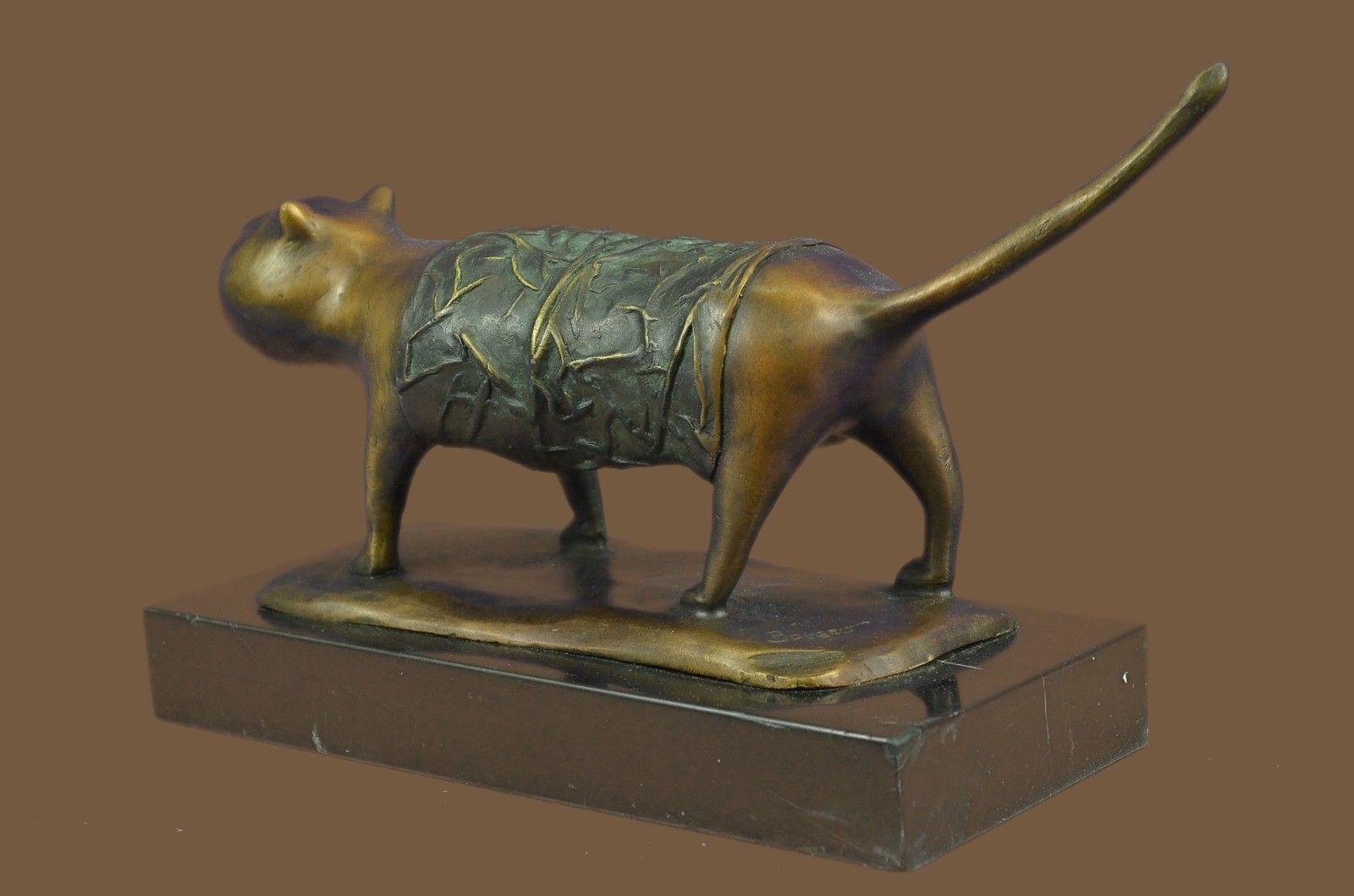 Bronze Sculpture Statue Signed Fernando Botero Fat Cat Abstract Modern Art Gift