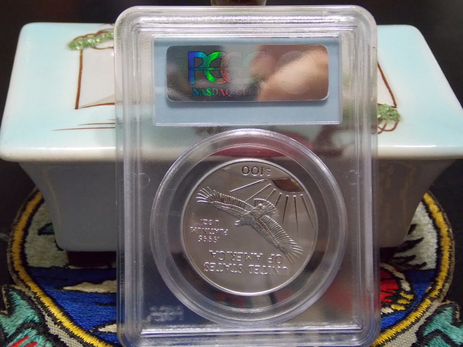 2001 MS69 $100 Platinum Eagle Bar Coded PCGS WTC World Trade Center 911 recovery