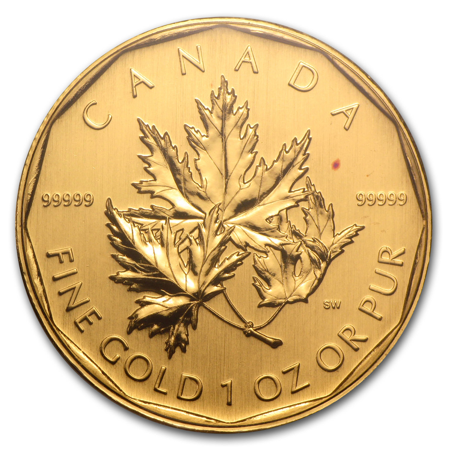 2007 Canada 1 oz Gold Maple Leaf .99999 BU (No Assay) - SKU #59993