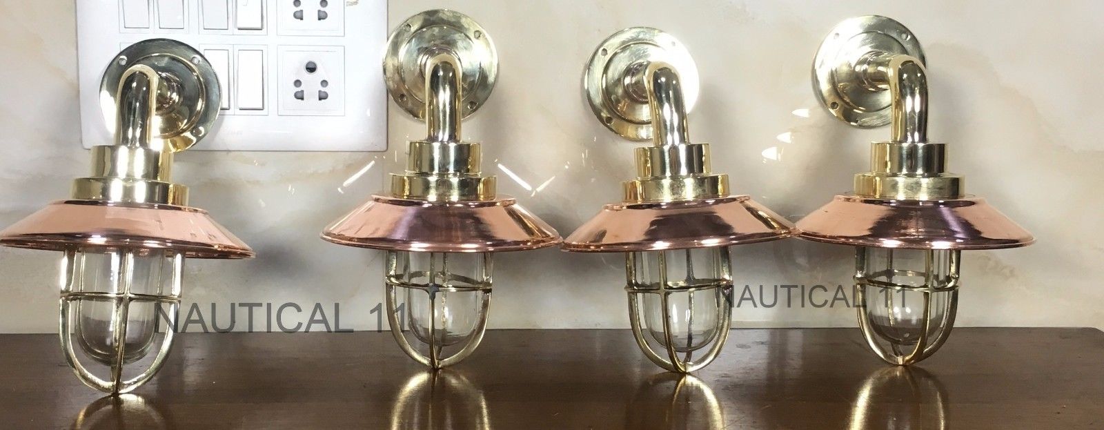 Fantastic Antique Style Nautical Brass Light Lot of 4