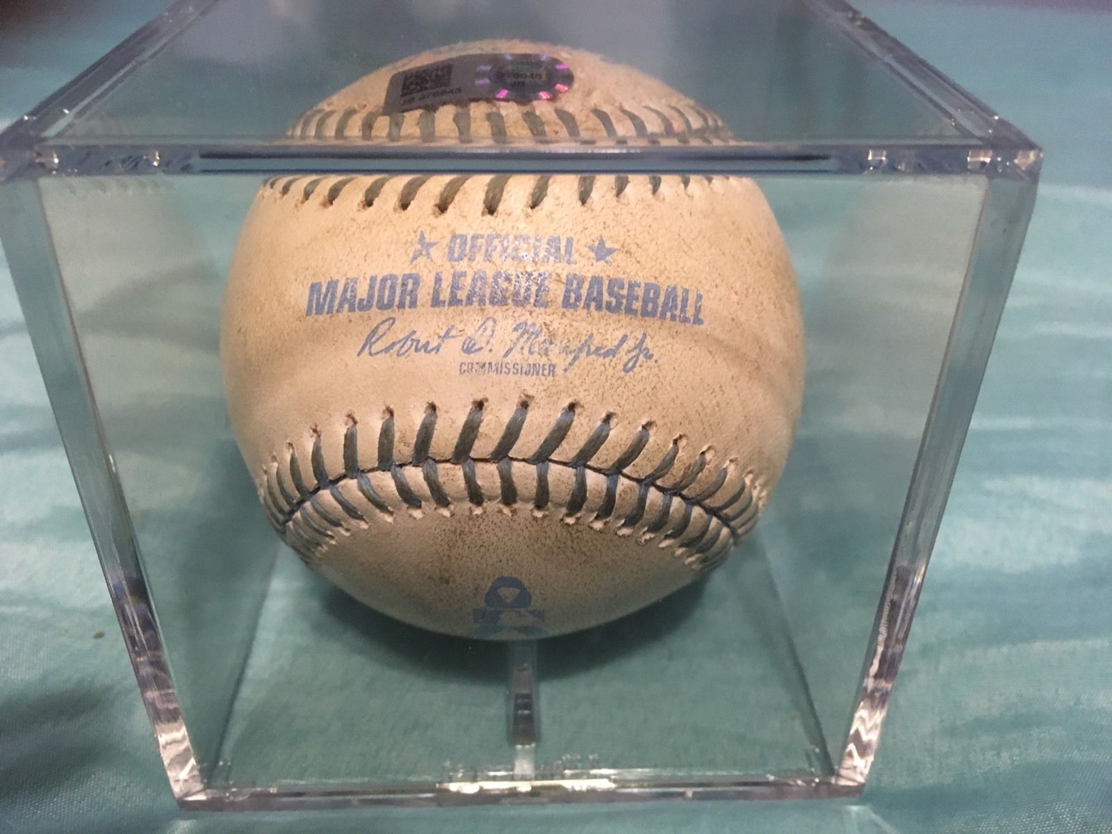 Aaron Judge Game Used MLB Authenticated Blue Father's Day Caught Fly Ball