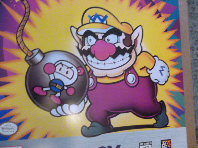 Wario Blast Nintendo Poster NES Video Store Game Boy  24" x 36" Not Mario 1994