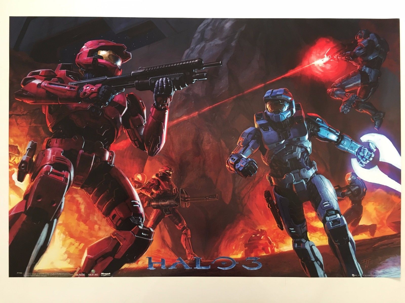 HALO 3,  AUTHENTIC LICENSED 2007 MICROSOFT XBOX 360  POSTER