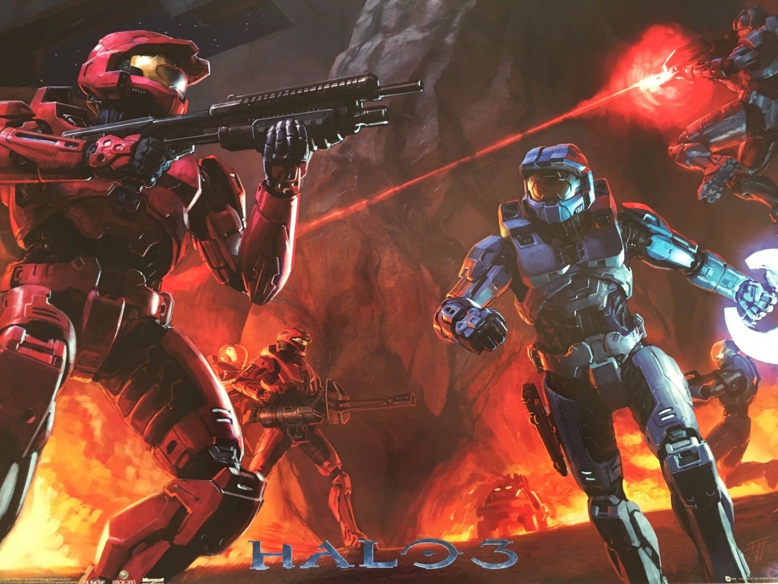 HALO 3,  AUTHENTIC LICENSED 2007 MICROSOFT XBOX 360  POSTER