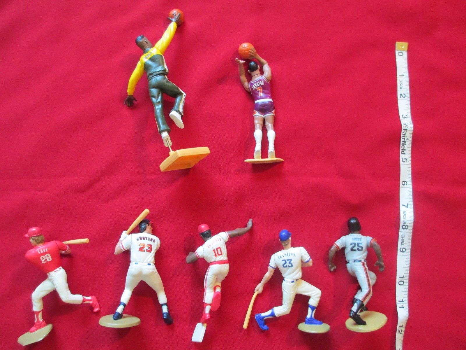 Lot of 7 sports figures baseball and basketball