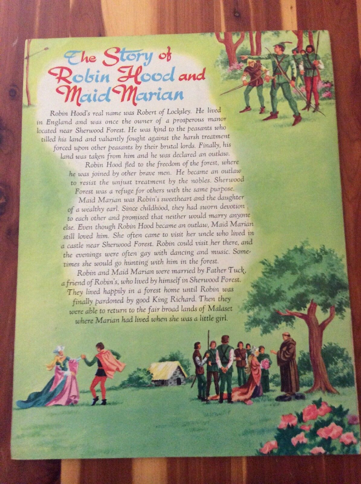 Vintage Uncut Robin Hood And Maid Marian Paper Dolls