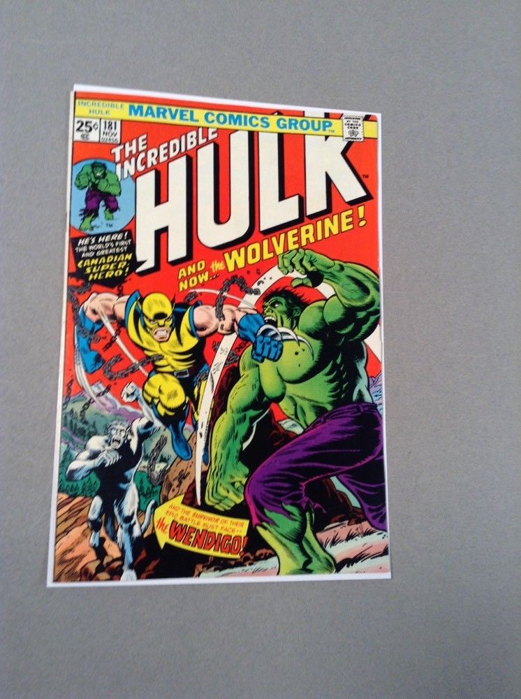 HULK 181, VF/NM (9.0), 1974 MARVEL,1ST FULL APPEARANCE OF WOLVERINE,STAMP INTACT