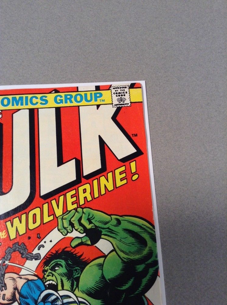 HULK 181, VF/NM (9.0), 1974 MARVEL,1ST FULL APPEARANCE OF WOLVERINE,STAMP INTACT