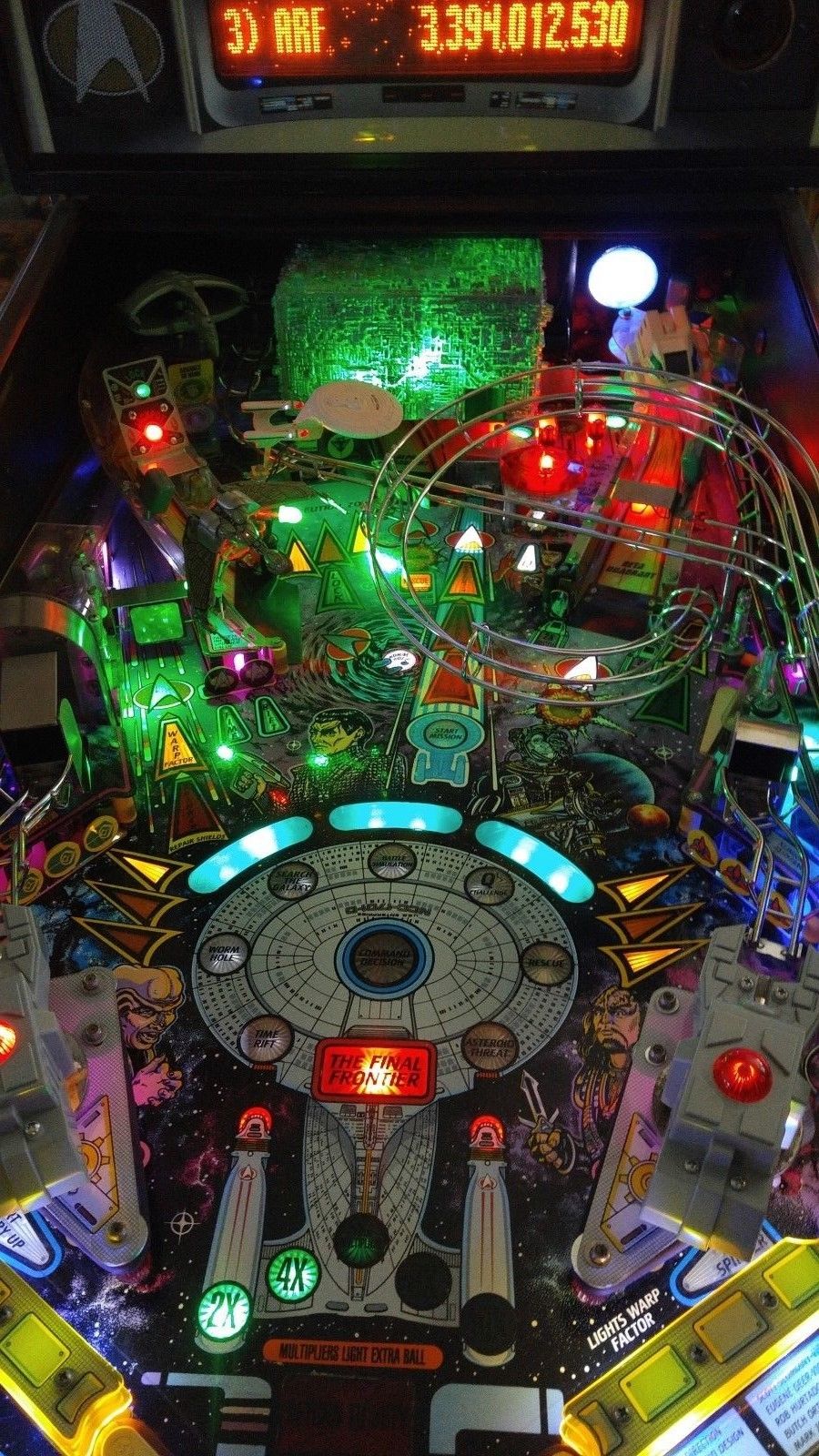 Star Trek:The Next Generation STTNG-Replacment BORG In Back-Pinball Machine Mod