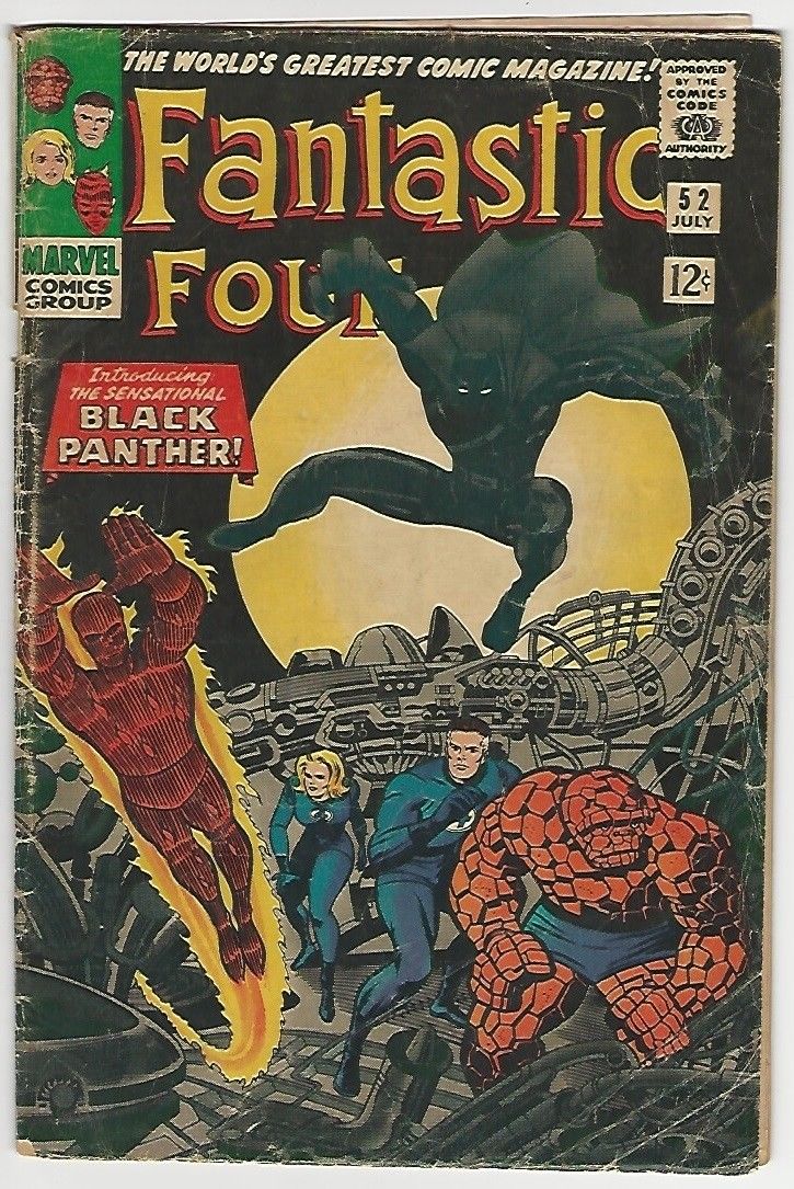 FANTASTIC FOUR (1961) #52 3.0 GD/VG OWW 1ST BLACK PANTHER APP