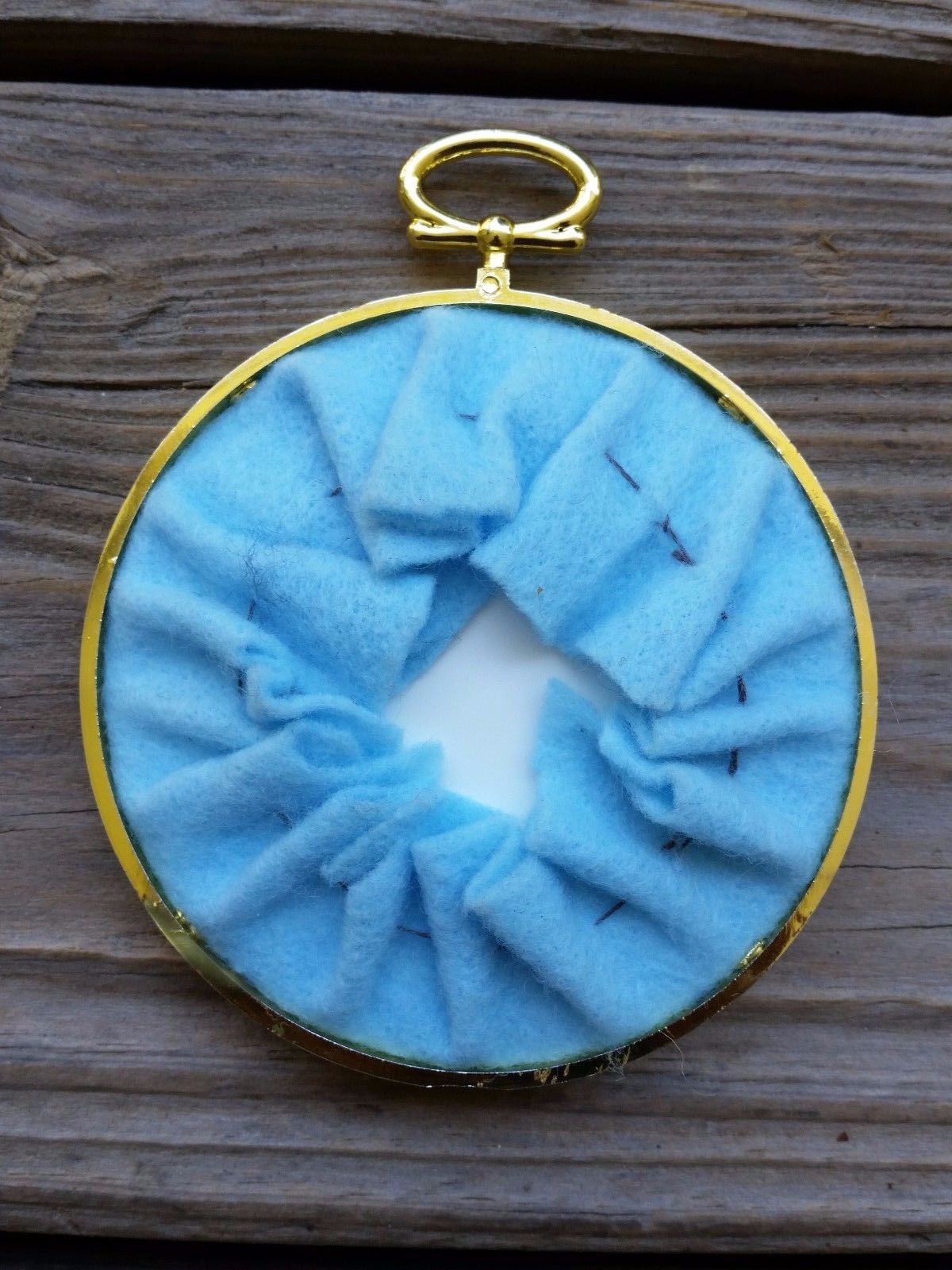 Needle Felt Wall Art Decor Egg Sunny Side Up Kitchen Chef Embroidery Hoop Art