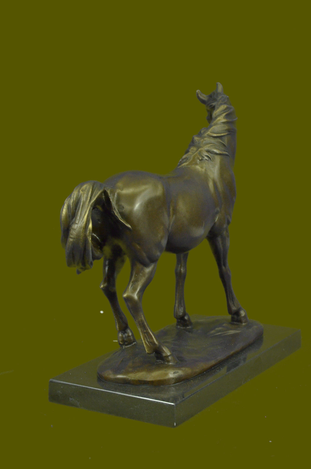 Arabian Horse Stallion By Miguel Lopez On Figurine Sculpture Statue Bronze Decor