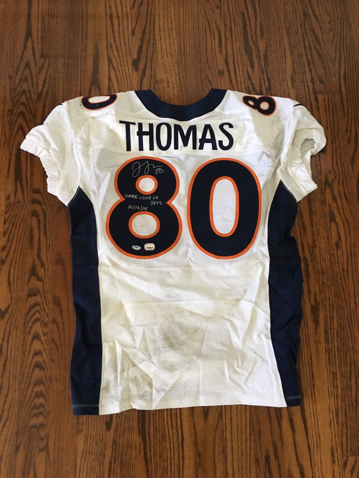 Game Worn Used Denver Broncos Jaguars Julius Thomas Jersey