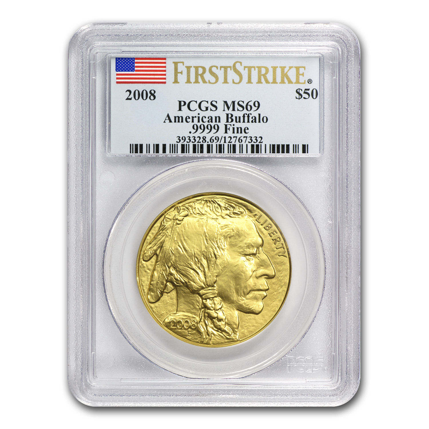 1 oz Gold Buffalo MS-69 PCGS (Random Year) - SKU #83490