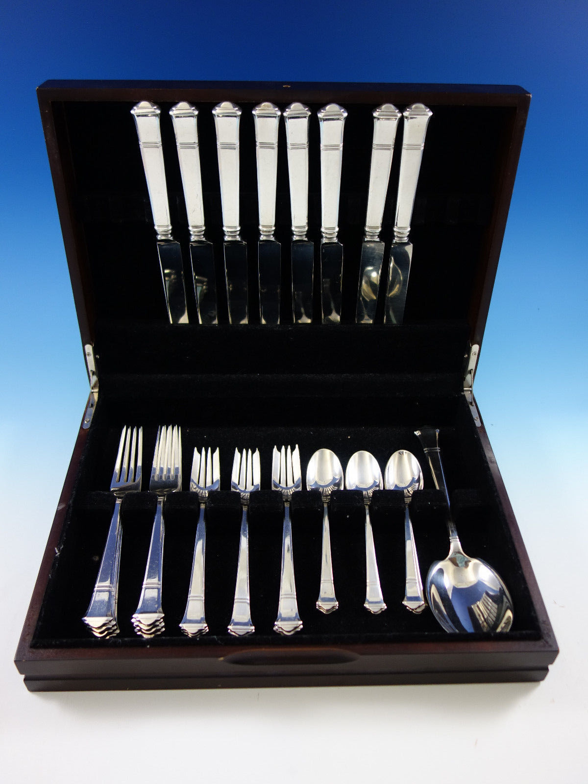 Windham by Tiffany & Co Sterling Silver Flatware Set Service 33 Pcs Dinner Size