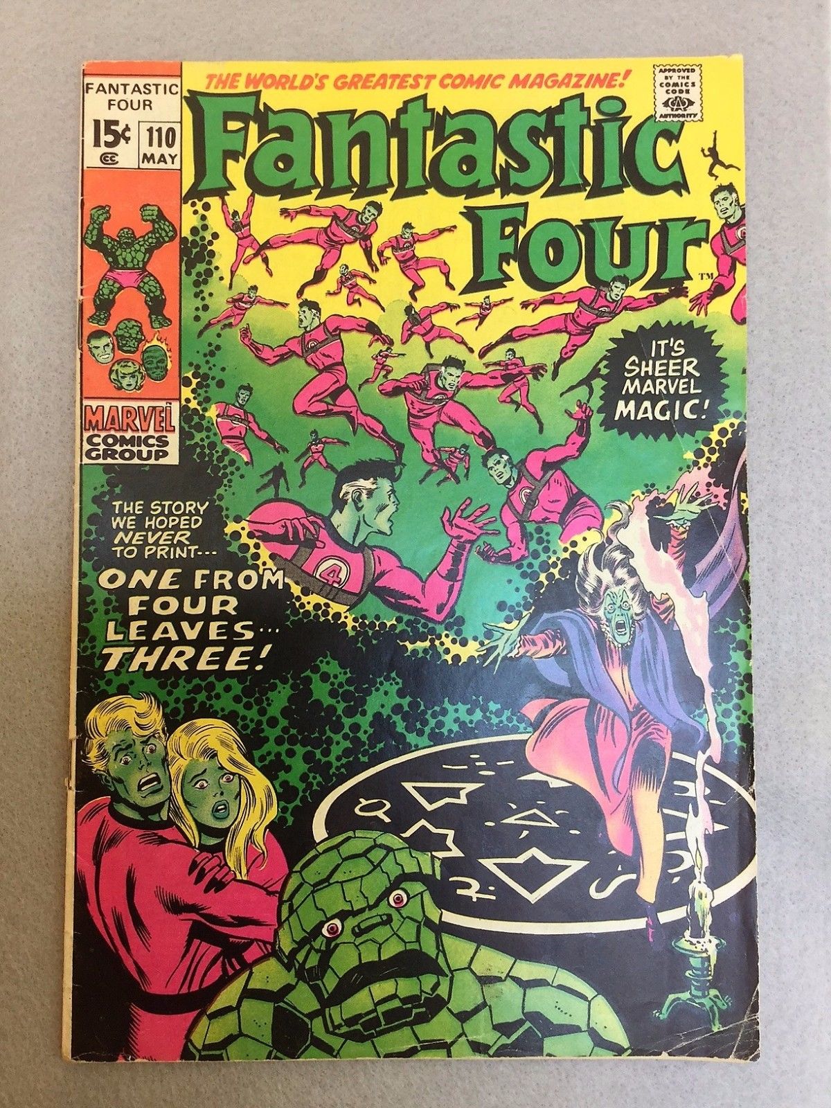 Fantastic Four #110 VINTAGE RARE Error Cover Green Thing Marvel Silver Age