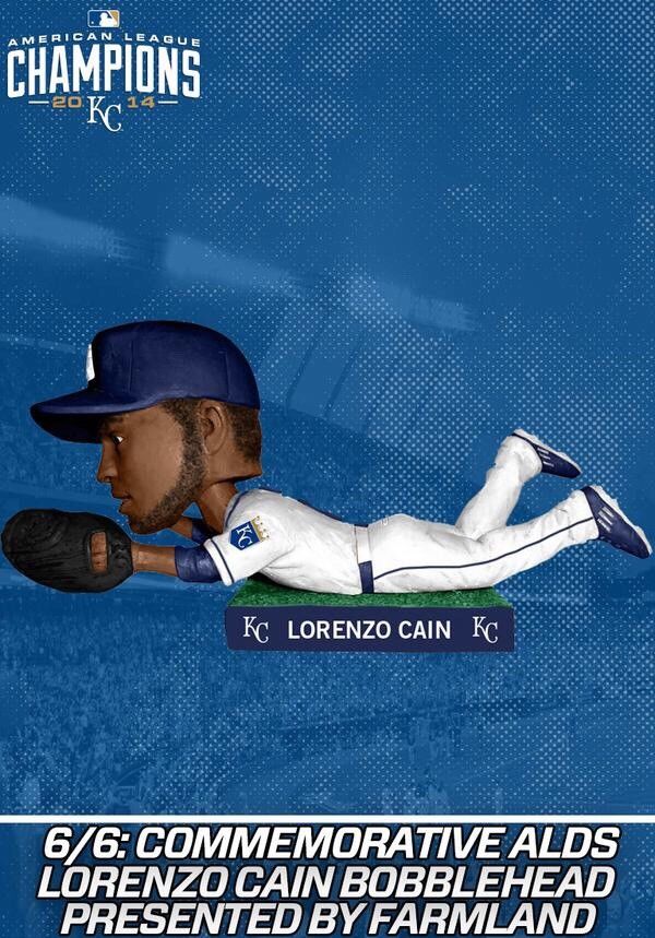 Lorenzo Cain Kansas City Royals Bobblehead