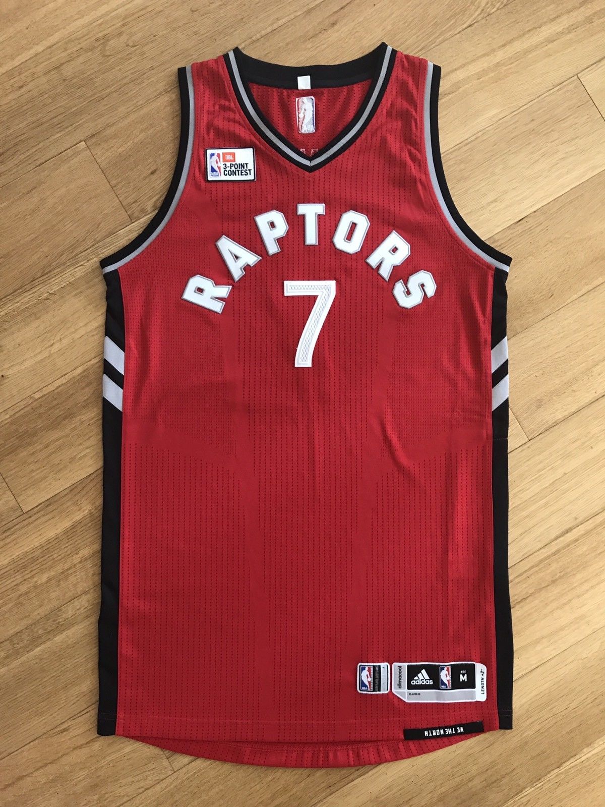 Kyle Lowry Toronto Raptors Game Worn Used Jersey All Star 3Point Contest MeiGray