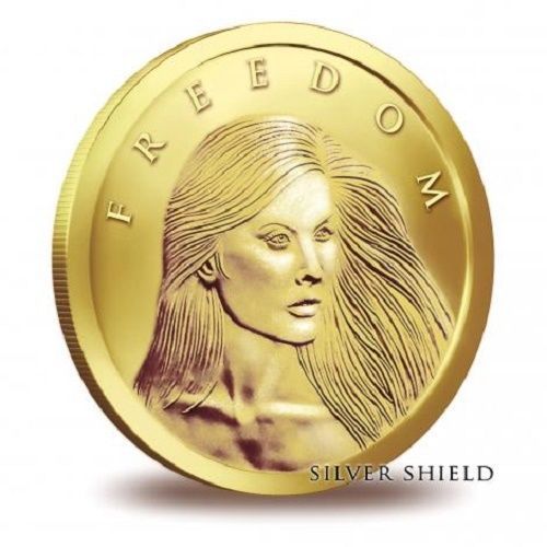 RARE-2015 1/10 oz Gold Determined Freedom Girl Round/Coin SILVER SHIELD SSG/SBSS