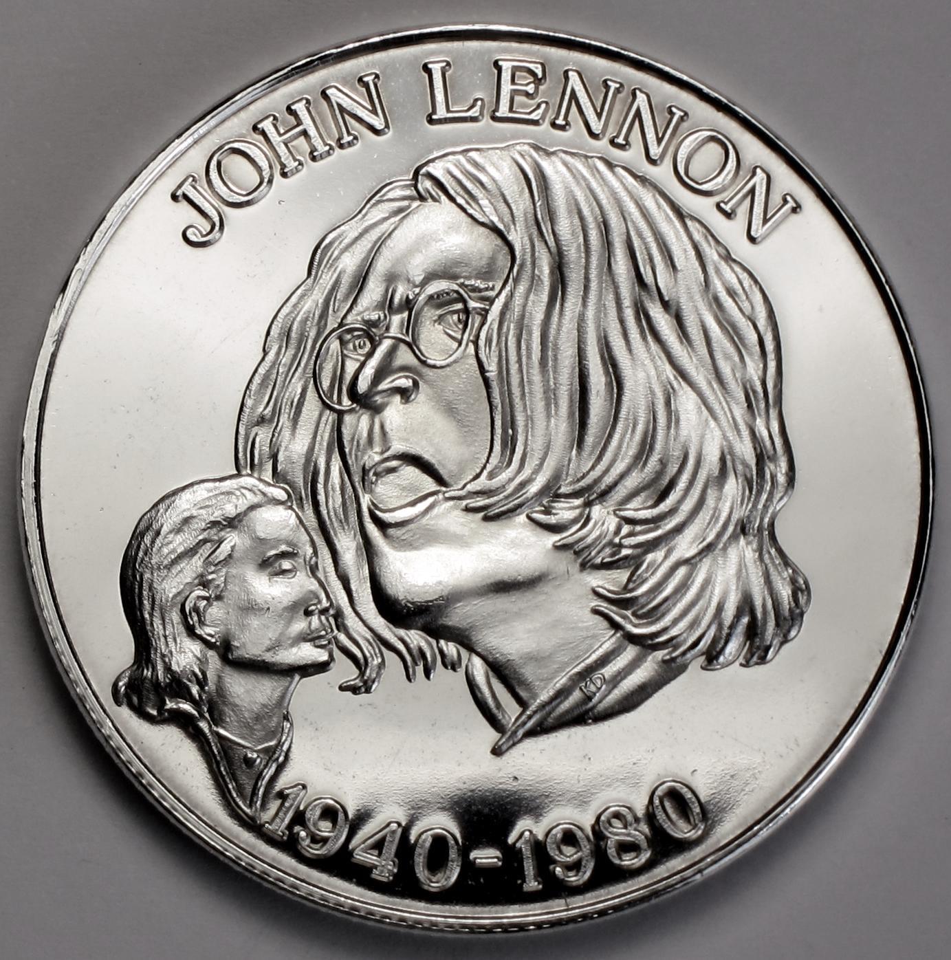 BEATLES John Lennon Peace Commemorative 1 oz .999 Silver Coin Round RARE Gift