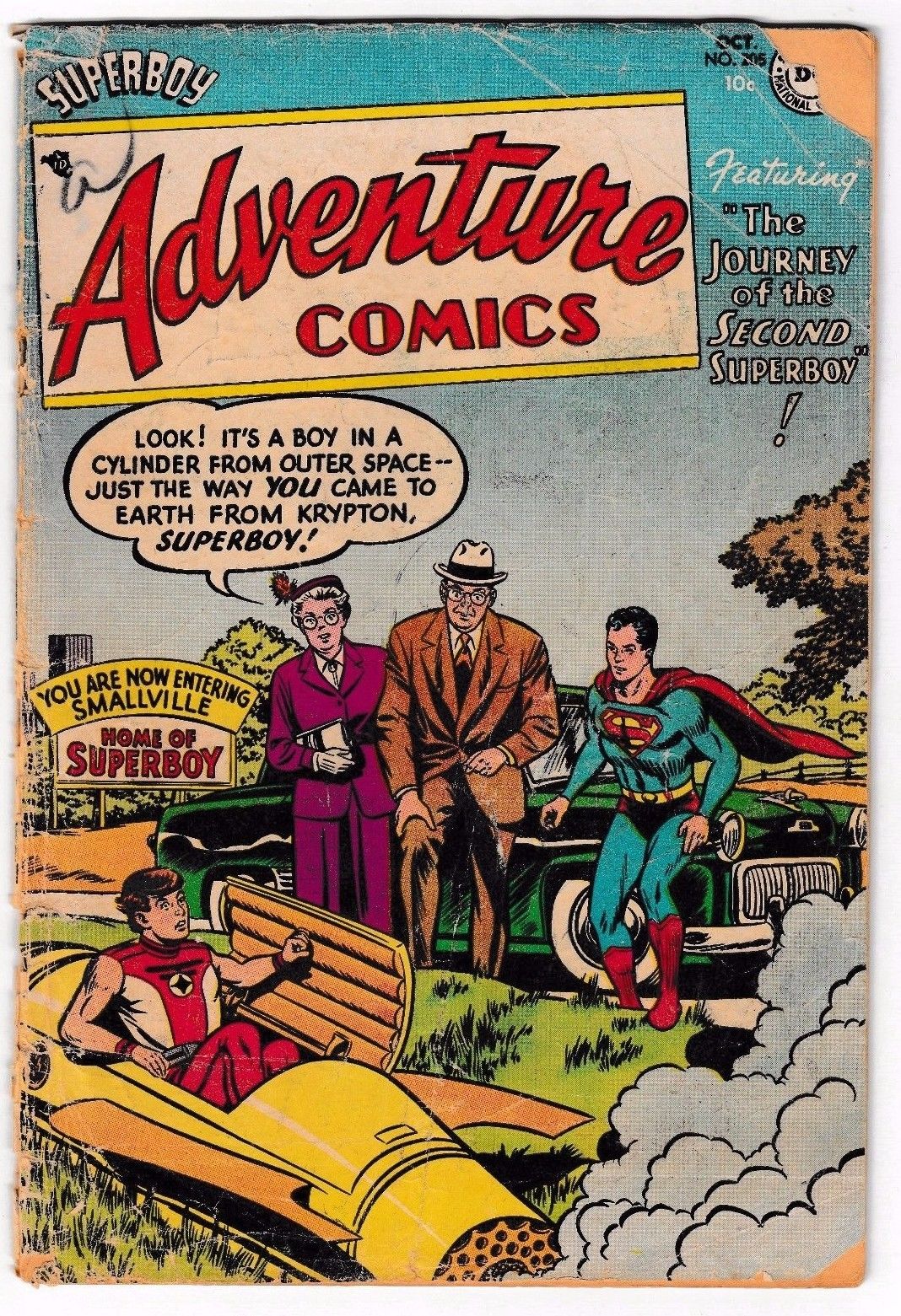 ADVENTURE COMICS #205 SUPERBOY! AQUAMAN! GREEN ARROW! Golden-Age DC 1954