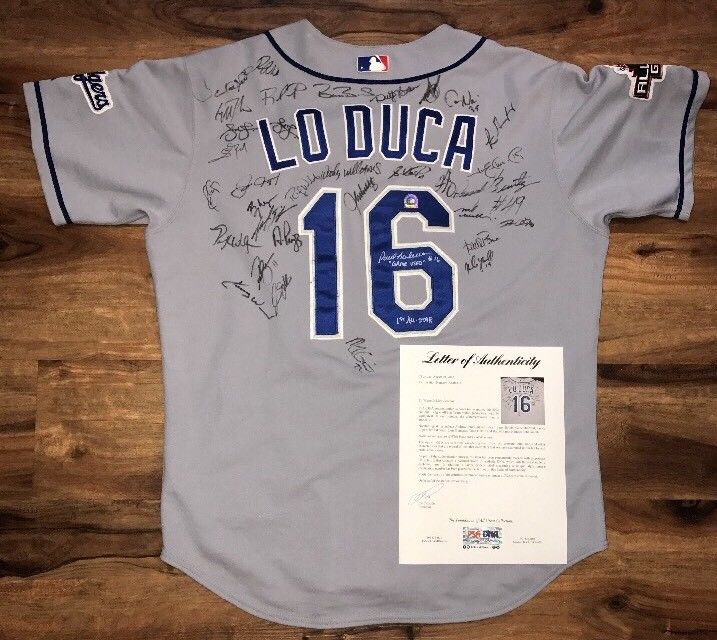 NL All-Star Team Signed Game Used Jersey 34 Autos Dodgers 2003 MLB PSA/DNA COA