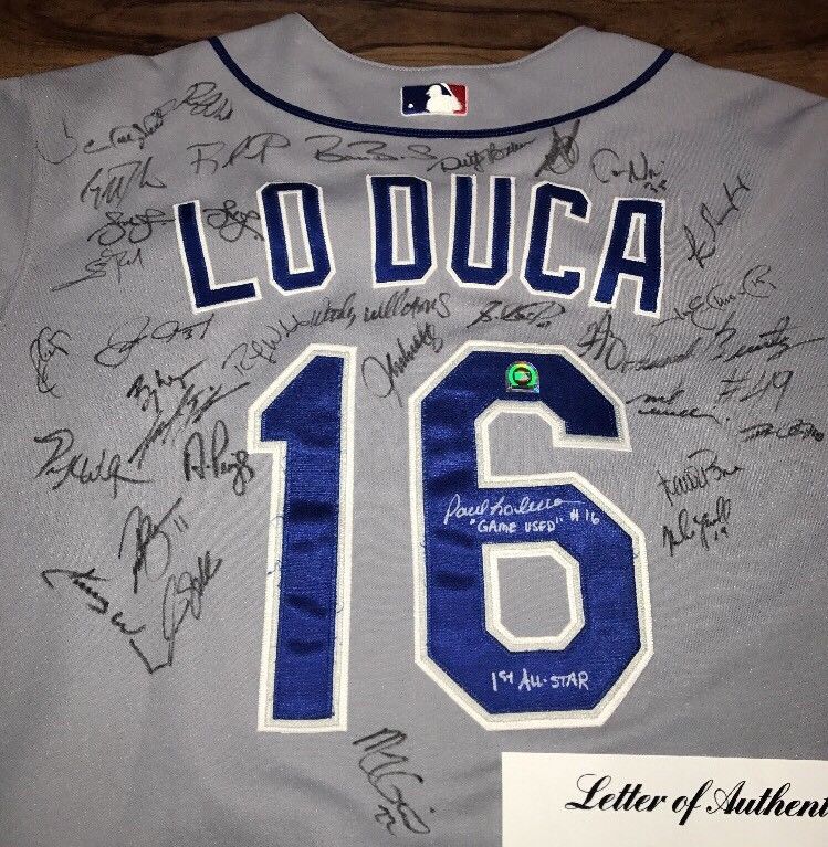 NL All-Star Team Signed Game Used Jersey 34 Autos Dodgers 2003 MLB PSA/DNA COA