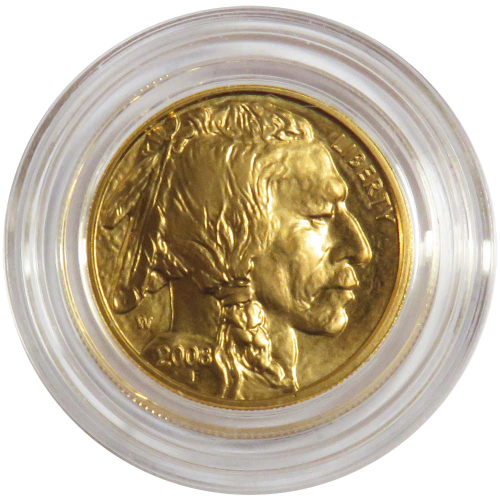 2008-W $5 Proof American Gold Buffalo 1/10 oz Box OGP & COA