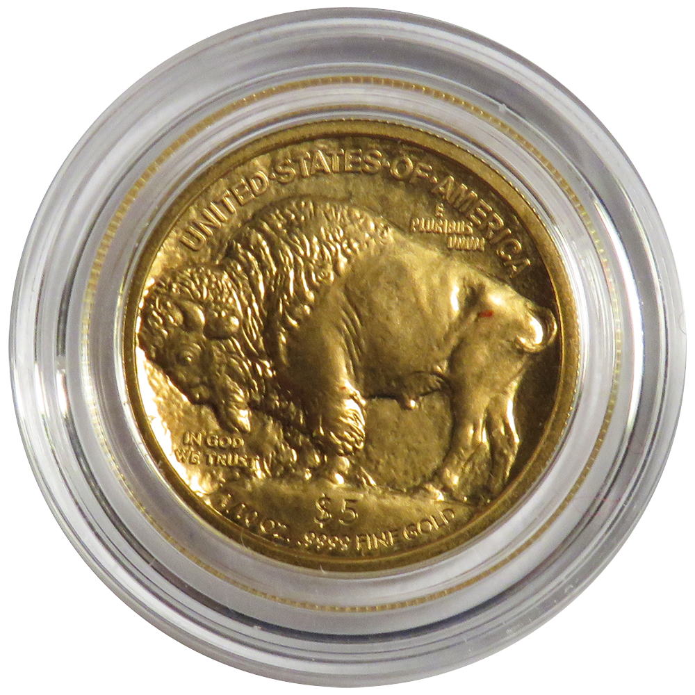 2008-W $5 Proof American Gold Buffalo 1/10 oz Box OGP & COA