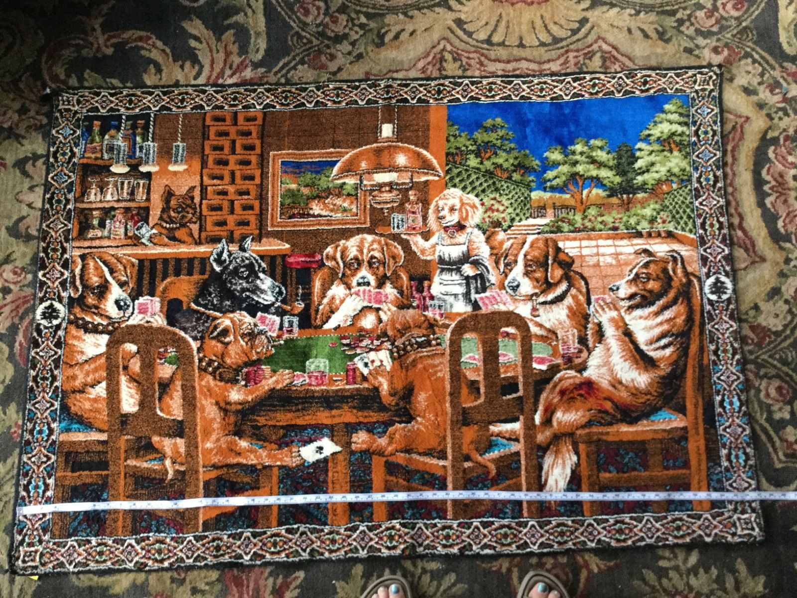 Dogs Playing Poker Tapestry,