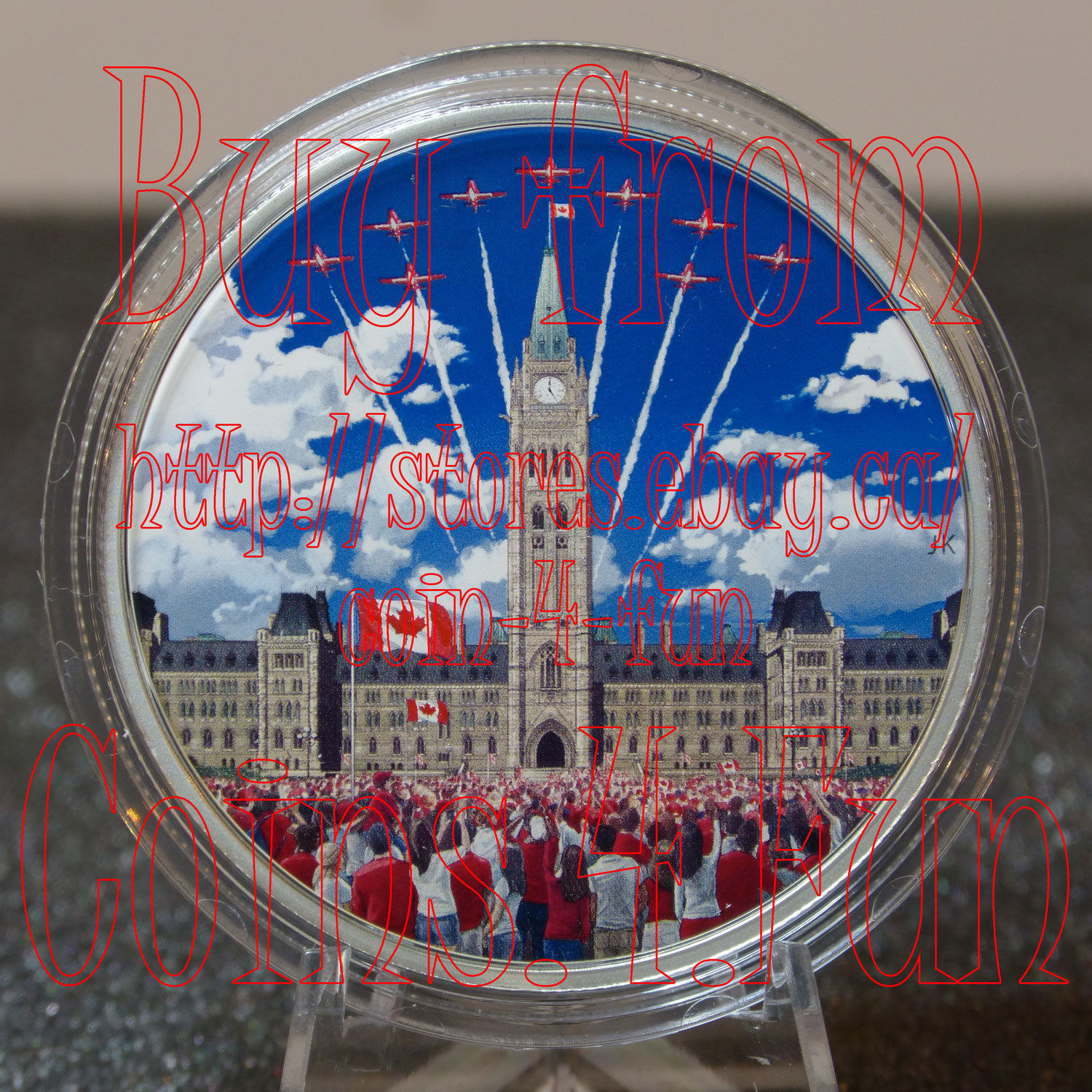 2017 Celebrating Canada 150 Parliament Hill 2oz $30 Glow-In-The-Dark Silver Coin