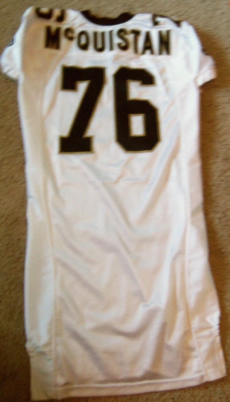 PAT MCQUISTAN GAME USED ISSUED JERSEY NEW ORLEANS SAINTS