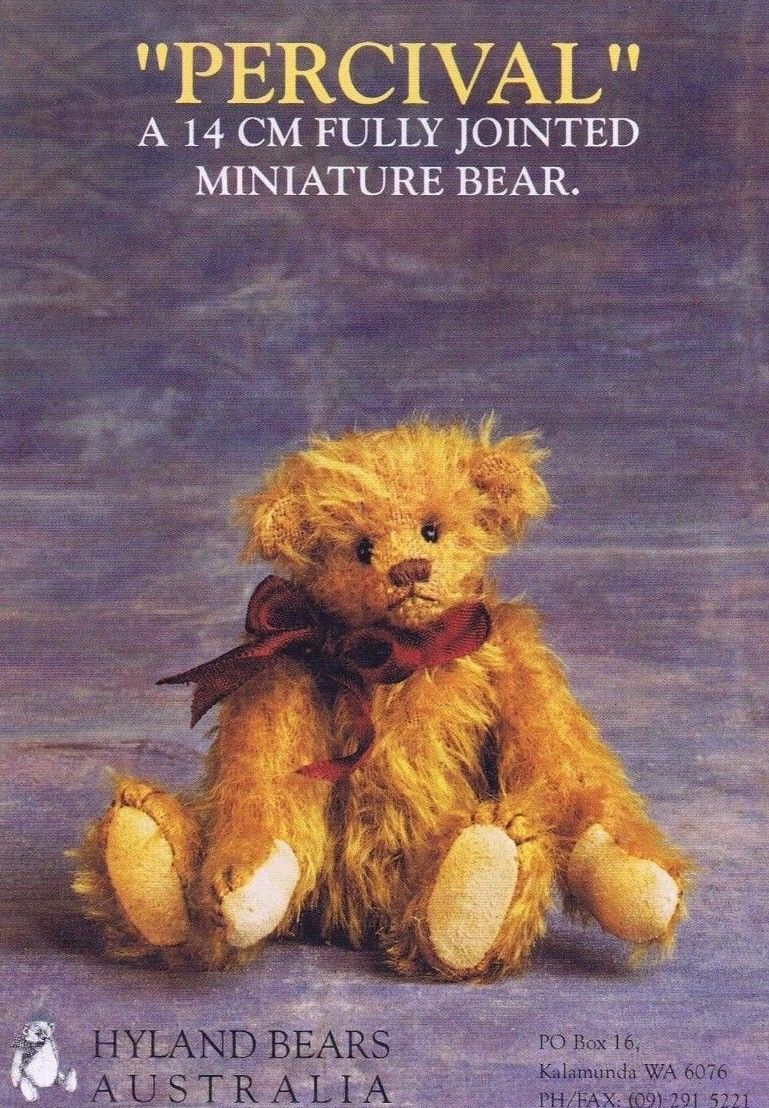 Bear Making Sewing PATTERN Jointed, PERCIVAL 14 cm 5 inch Miniature 1900 Vintage