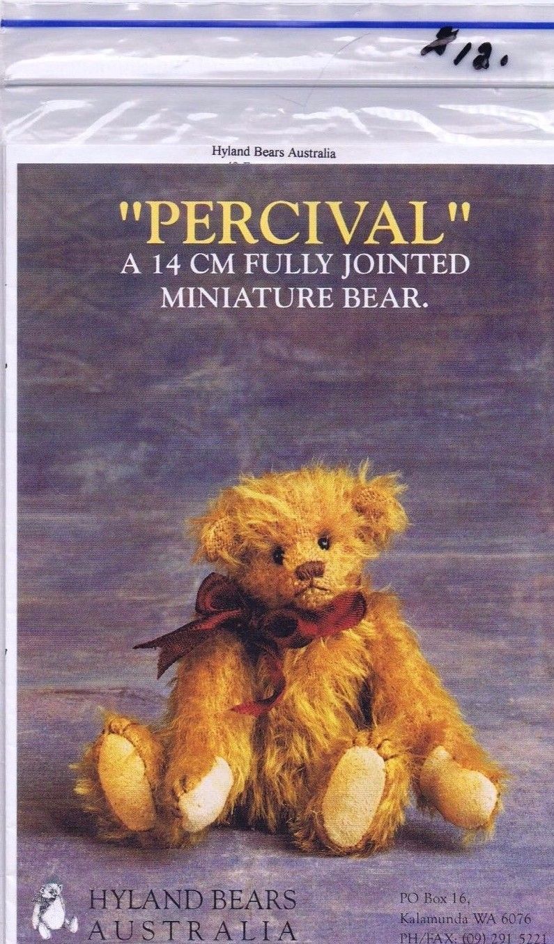 Bear Making Sewing PATTERN Jointed, PERCIVAL 14 cm 5 inch Miniature 1900 Vintage