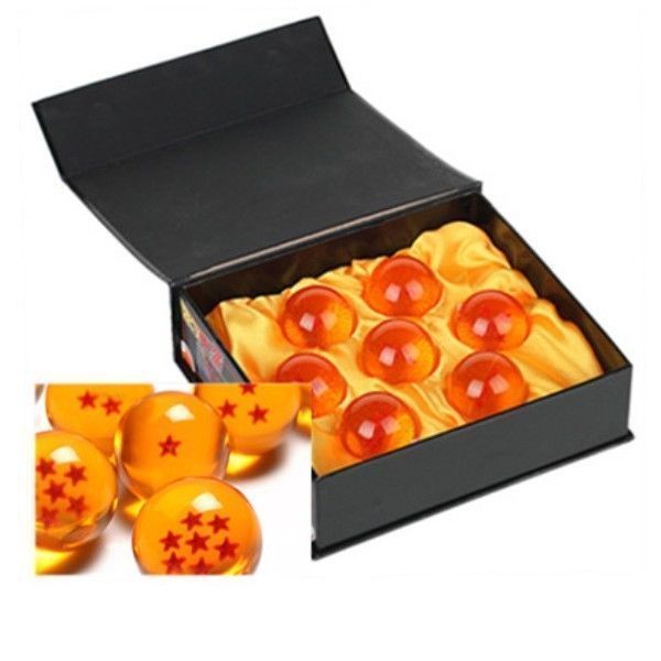 7pcs JP Anime DragonBall Z Stars Crystal 35mm Ball Collection Set with Gift Box