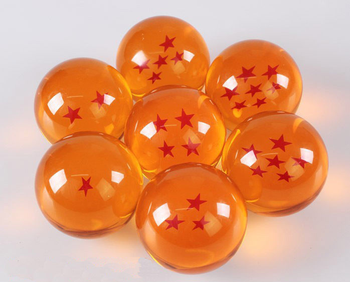 7pcs JP Anime DragonBall Z Stars Crystal 35mm Ball Collection Set with Gift Box