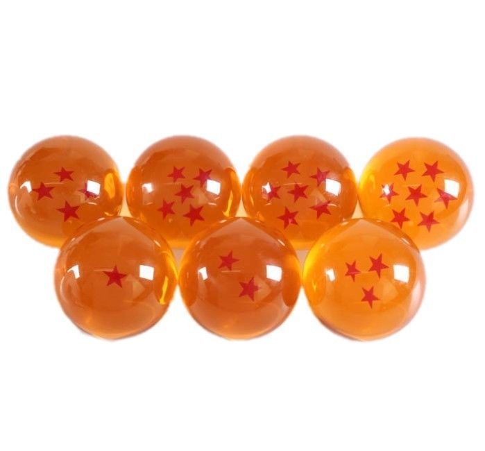 7pcs JP Anime DragonBall Z Stars Crystal 35mm Ball Collection Set with Gift Box