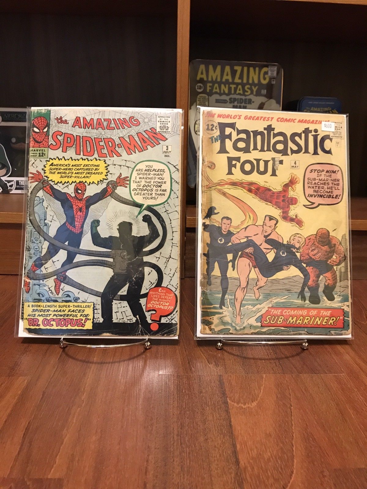 Marvel Amazing Spiderman #3 Fantastic Four #4 Silver Age Bundle Lot CGC 1.0-1.5