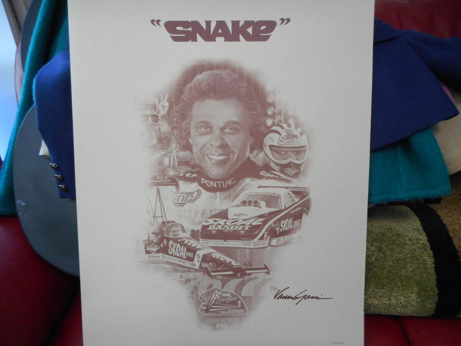 DON "THE SNAKE" PRUDHOMME LITHOGRAPH, 1 0F 25 REMARQUED PRINTS, COA