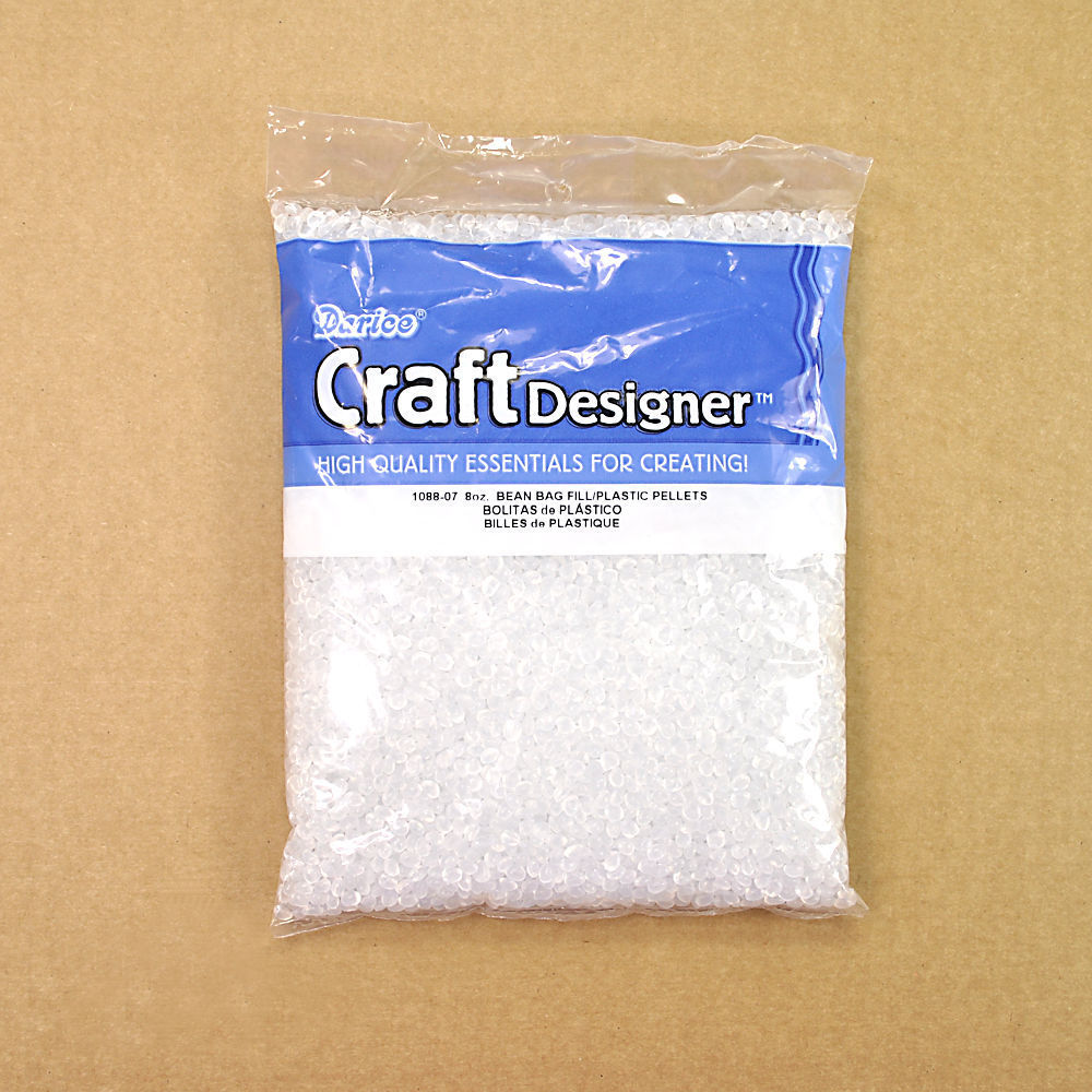 WHITE Plastic Pellets - Bear Doll Making Bean Bag Filler Stuffing