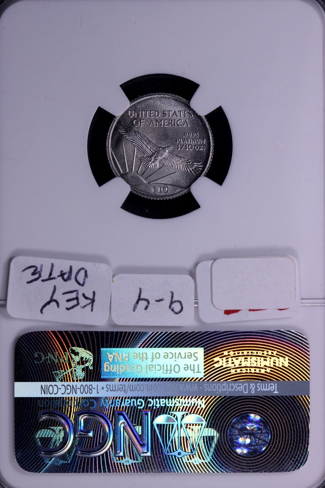 2004 1/10 Oz $10 Platinum Eagle NGC MS70 Key Date 9-9SNTX