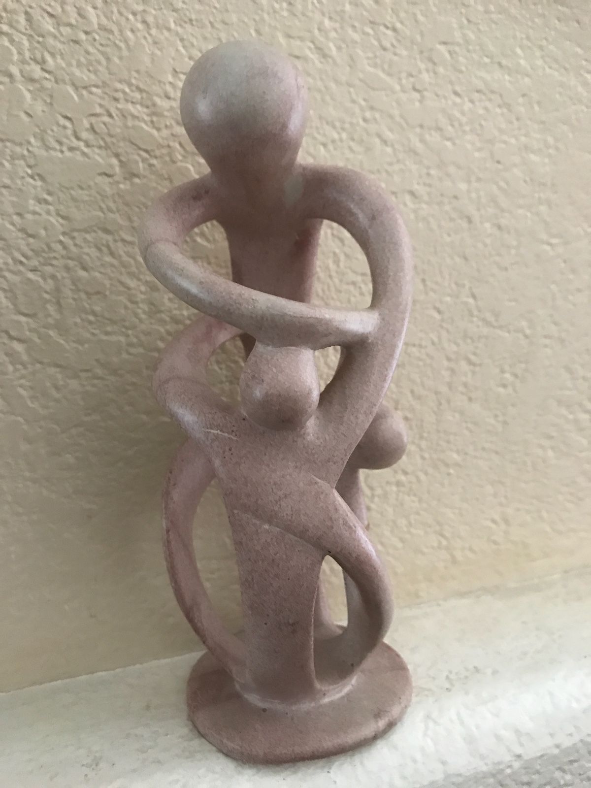 Modern Art Abstract Soapstone Sculpture - Parent And Children