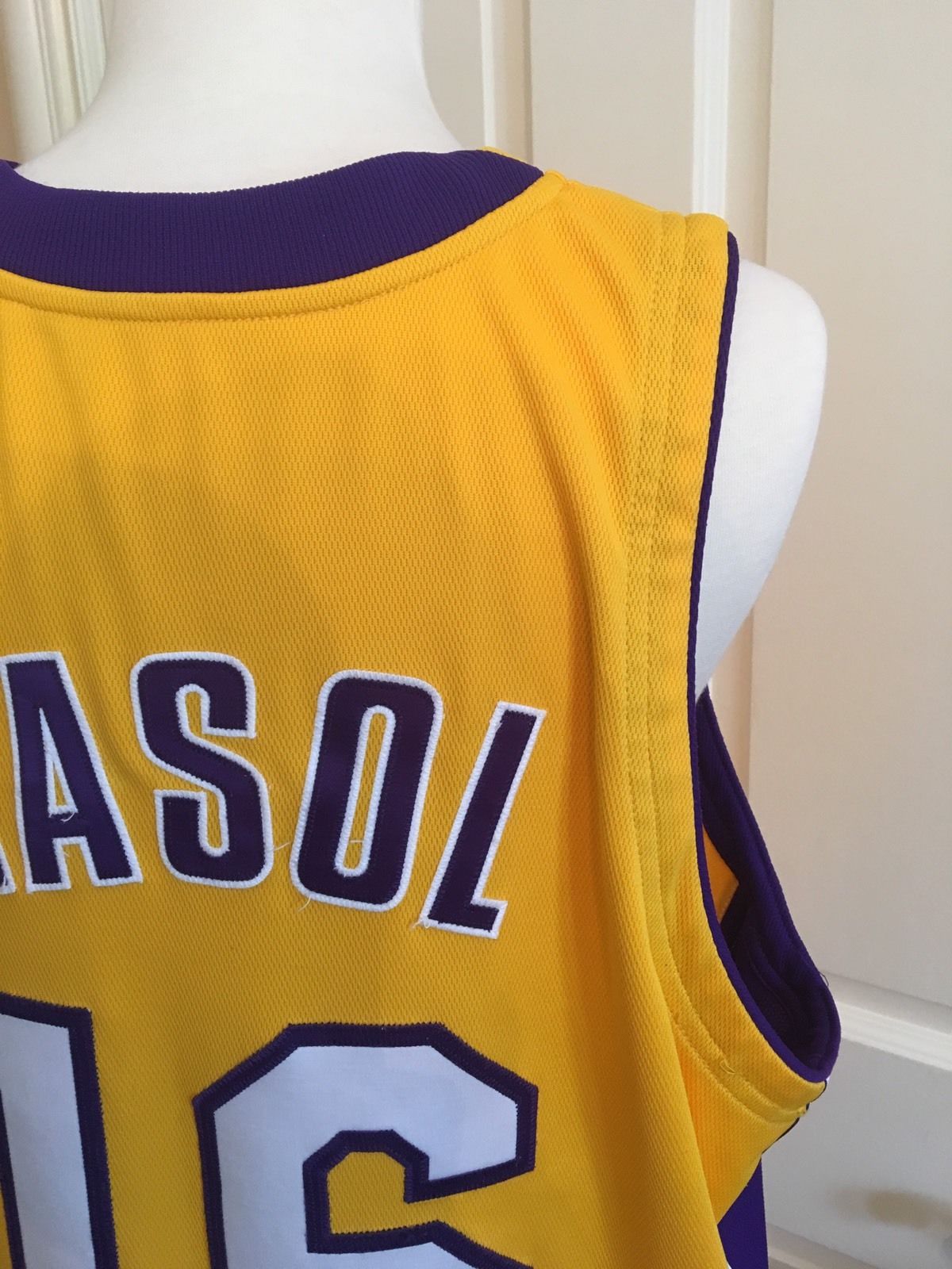 Pau Gasol Los Angeles Lakers 2009-10 Game Worn Signed Home Jersey (DC LOA) LOOK!