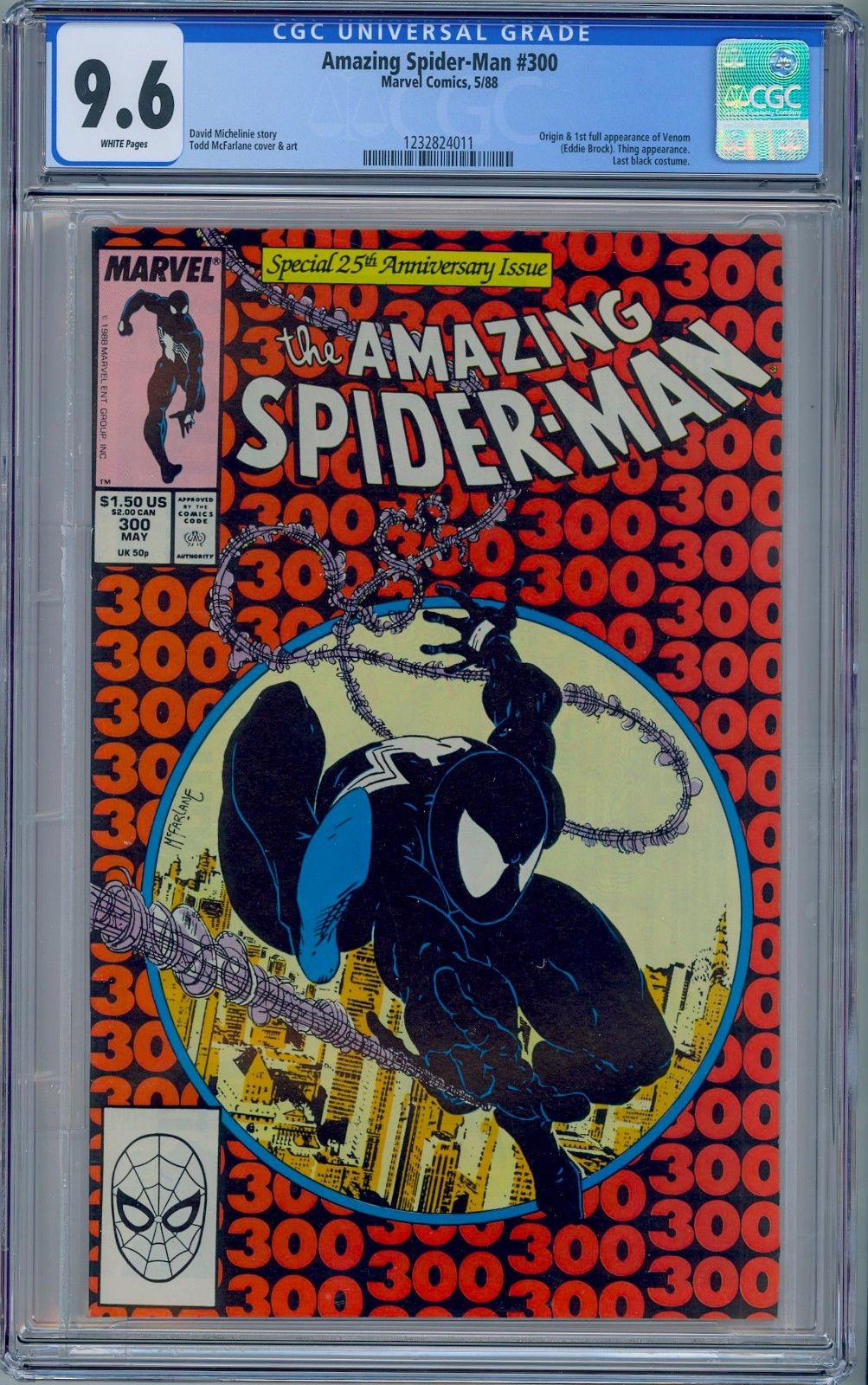 AMAZING SPIDER-MAN #300 - CGC 9.6 - OW-WP NM+ First VENOM Eddie Brock